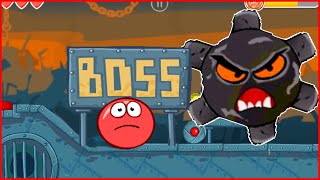 Красный шарик сражается против Босс - Бомба!Red Ball 4. Для детей от котика Браяна.