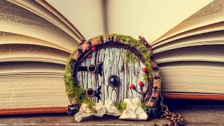 Polymer Clay Hobbit Door Necklace