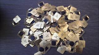 Золото из 225 SIM-карт чипов ! Осаждение цинком ! Gold from SIM card chips!