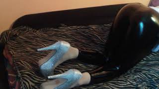 Sexy plastic vinyl leggings