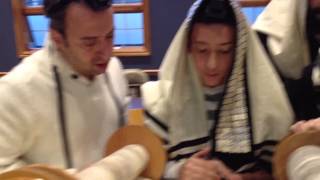Jonathan reading the Torah