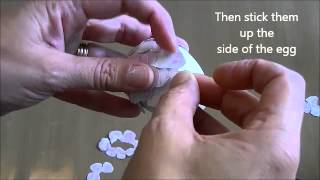 Use Scrapbook techniques to decorate paper Easter eggs Washi tape, Tissue paper and mixed Media