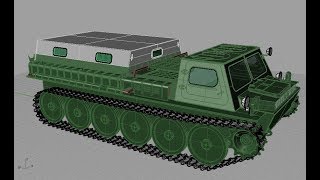 ГТ-СМ (ГАЗ 71) снегоболотоход 3D модель  Rhinoceros