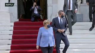 LIVE: Merkel and Mitsotakis hold press conference following meeting in Athens