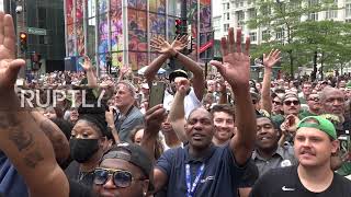USA: Milwaukee Bucks NBA championship parade draws thousands