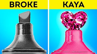 TANTANGAN SENI GILA|| KAYA vs BROKE! Peretasan Menggambar yang Luar Biasa Oleh 123 GO Like!