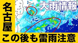【大雨情報】 名古屋はこの後も雷雨に注意(12日12時)