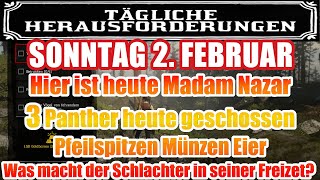 Sonntag 2. Februar Täglichen Herausforderung Dailys Nazar Red Dead Redemption 2 Online  Panther