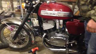 Ява, jawa, 350,634, выхлоп, звук)