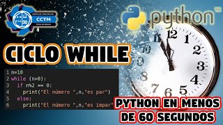 Ciclo While: Mientras sea verdadero |⏰Python en menos de 60 segundos | Shorts | ¡Muy fácil!