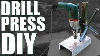 Homemade steel DRILL PRESS stand [PLANS]
