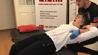 Female from Turkey First Chiropractic adjustment | Full body Chiropractic Adjustment by Chiropractor