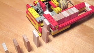 Lego domino row building machine