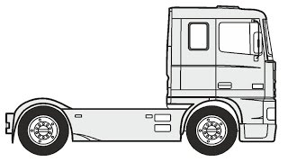 How to Draw a DAF 95 XF Comfort Cab / Как нарисовать DAF 95 XF Comfort Cab