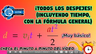 ???? Despeje de todas las variables | Despeje del tiempo | Con fórmula general | Fórmulas de Física