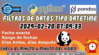 + + Filtrar datos que tienen fecha y hora, por fecha |Antes, después y día exacto | Python