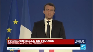 REPLAY - 1er discours d'Emmanuel Macron président de la République élu avec 66% des voix