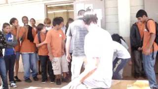 Pie day, Mr. Tunick getting showered!