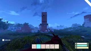 RUST Ночные посиделки  Рейдим дом  кирками и затем сносим башню  determinaft