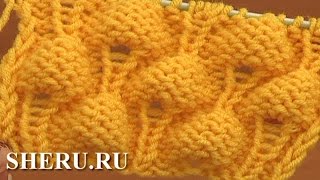 How To Knit Strawberry Stitch Pattern Урок 13 Узор спицами ягодка
