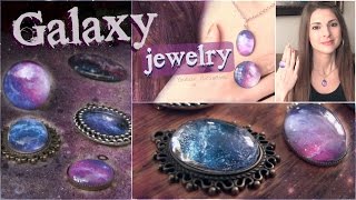 DIY Galaxy Necklace & Ring Pendants | SoCraftastic