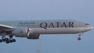 Qatar Airways Boeing 777-300ER A7-BAM Landing at KIX 24L