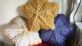 Tutorial ke 80 - Mini Star pillow Puffy / Loopy Yarn 75 gr