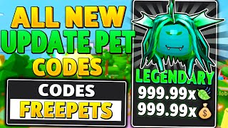 ALL NEW *RARE PET UPDATE* CODES in LAWN MOWING SIMULATOR (ROBLOX)