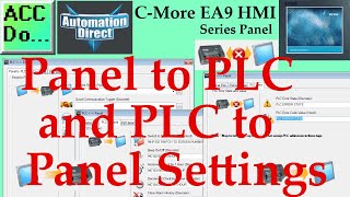 C More EA9 HMI Series Panel to PLC and PLC to Panel Settings