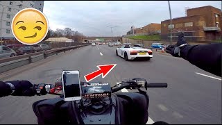MY QUAD BIKE vs AUDI R8 *YAMAHA RAPTOR 700*