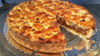 حلوة التفاح والزبيب أو appeltaart من تقديم نادية الفاسية