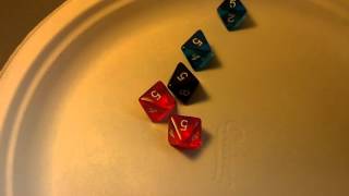 One-Roll Yahtzee with 8-sided dice. 5,837 attempts. (1/4096)