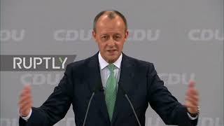 'The most important task for us will be to control this government' - Merz during CDU party congress