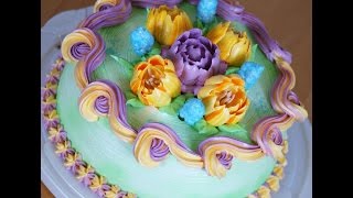 Украшаем весь торт полностью cake decoration