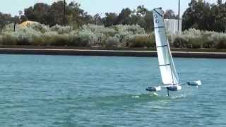 Mini40 rc trimaran tuning