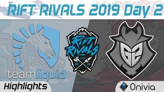 TL vs G2 Highlights Rift Rivals Day 2 NA EU 2019 Team Liquid vs G2 Esports by Onivia