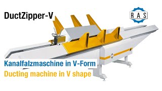 RAS DuctZipper: Kanalfalzmaschine V-Form | RAS DuctZipper: Duct seaming machine V shape