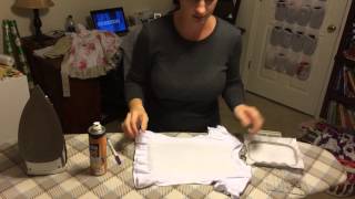 Embroidering a floating T-shirt