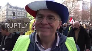 France: Yellow Vests protest against Macron's policies in Paris