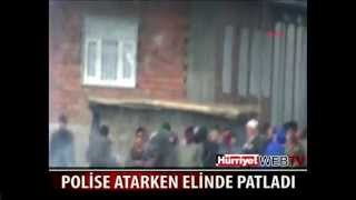 Polislere BOMBA atan Pkk`li Kürdün Feci ölümü - Canli Kamera`da