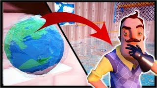 FREEZE THE GLOBE SECRET, SWIMMING & RED RECORD PLAYER!! | Hello Neighbor Beta 3