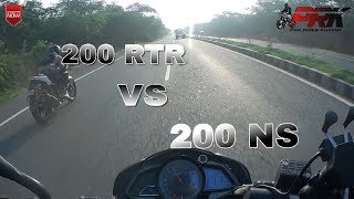 chasing apache RTR 200  from my ns200 on sunday ride | PRK