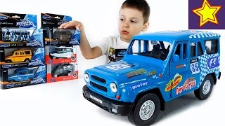 Машинки Игрушки Раллийный УАЗ против Космического песка и УАЗ Буханки Toys for kids