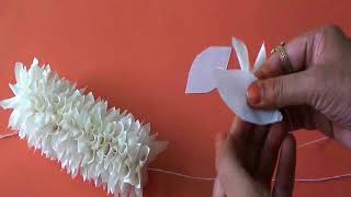 Fabric Garland with roses DIY