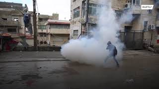 Protesters met with tear gas as Israeli forces demolish home of Palestinian assailant