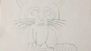 Как нарисовать енота обычным карандашом