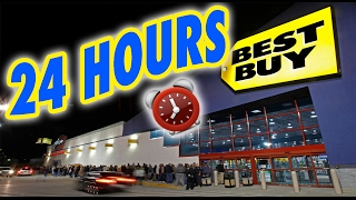 (SCARY!) 24 HOUR OVERNIGHT in BEST BUY | LOCKED OVERNIGHT CHALLENGE in BEST BUY FORT!