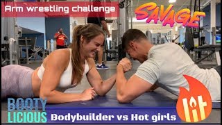 Teen Arm wrestling Hot ? GYM girls