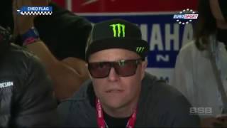 Motorcycle racing crash