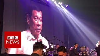 Philippines President Duterte sings duet 'on Trump's request' - BBC News